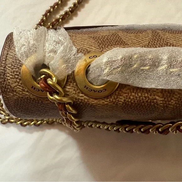 NWT COACH Madison Signature Coated Canvas Mini Shoulder Bag Crossbody Bag Brown - Picture 11 of 16